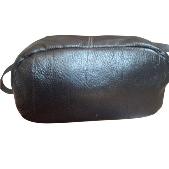 Mario Hernandez Butterfly Embossed Leather Patchwork Bucket Bag - Picture 5 of 8